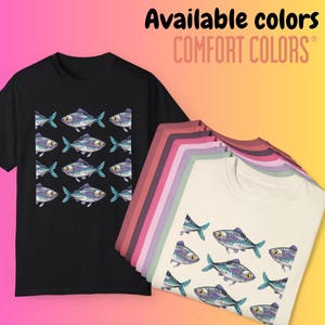 Sardine Comic Style Tshirt, Fisherman Aesthetic, Nautical Fishing Apparel, Sardines Shirt, Fish Shirt, Sardine Tee, Comfort Colors tee