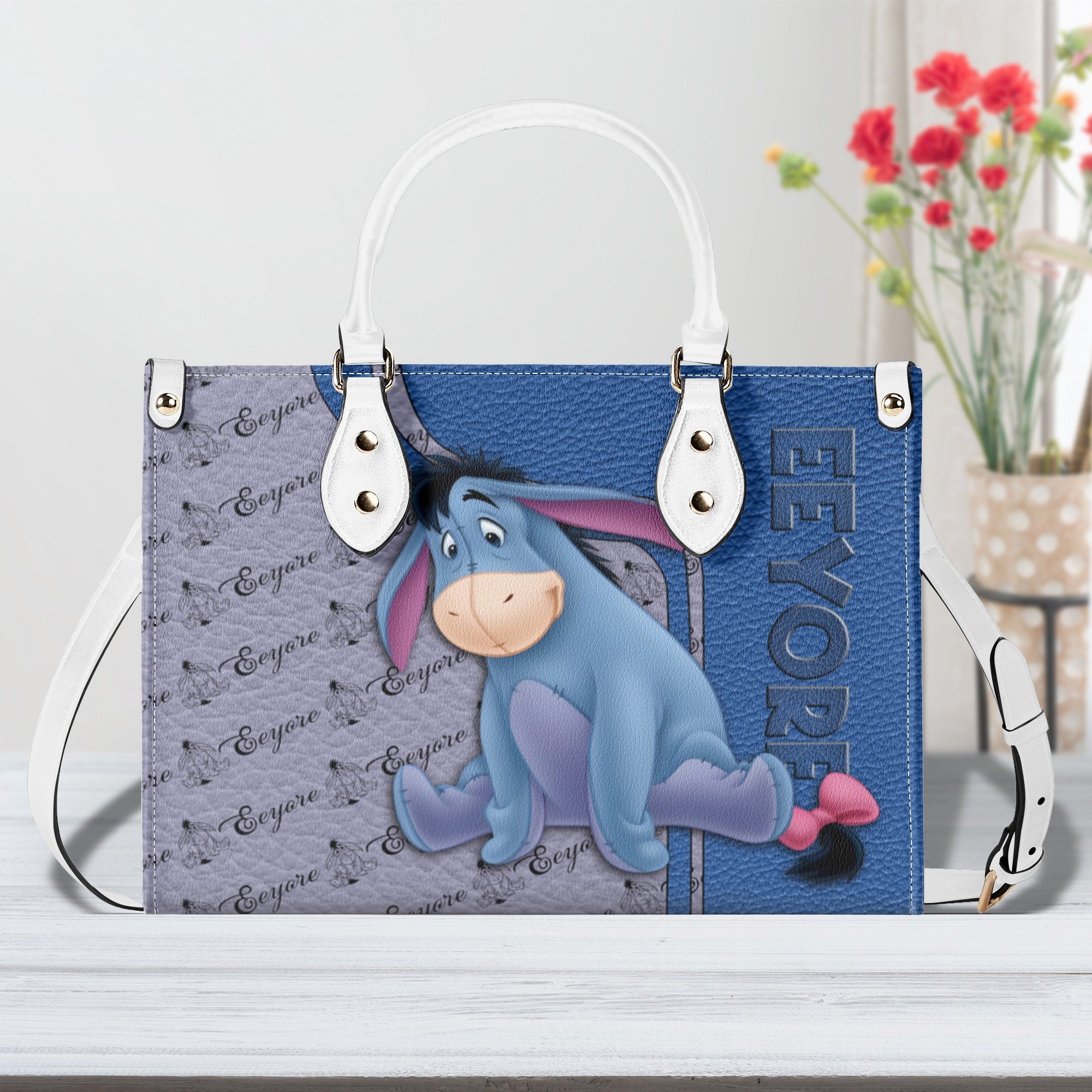 Lovely Winnie the Pooh Eeyore Leather Handbag eeyore Women Bags Purses custom Leather Bag woman Handbag Handmade Bag eeyore Lover s Handbag Etsy Ireland