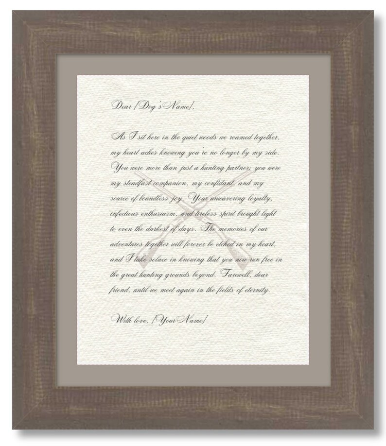 Custom Written and Framed Keepsake Letters - Etsy