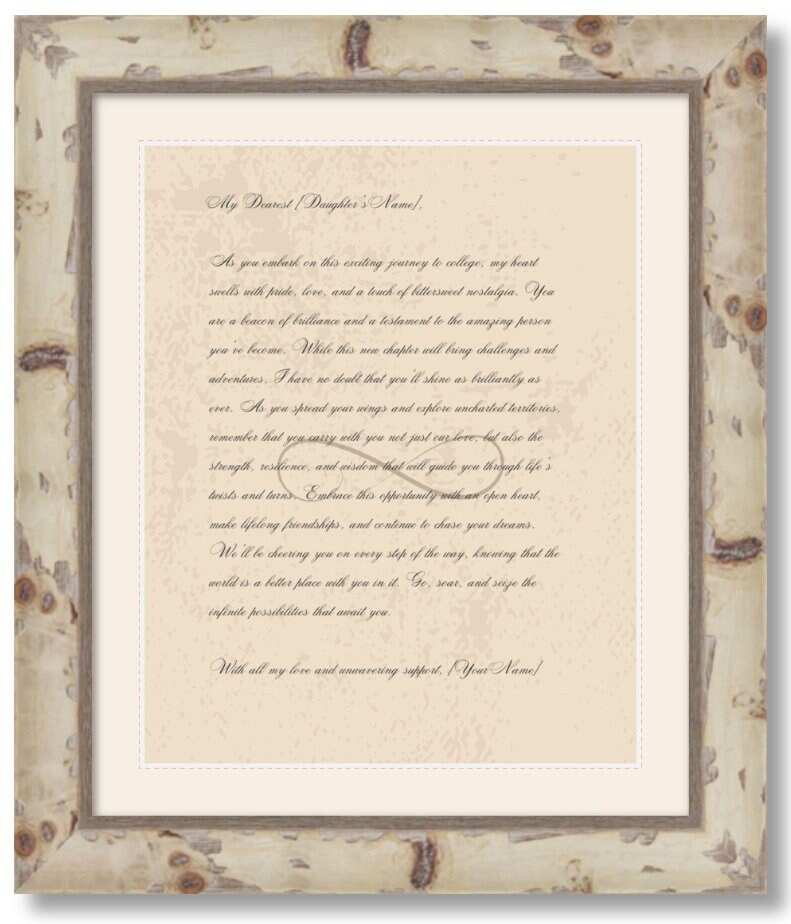 Custom Written and Framed Keepsake Letters - Etsy