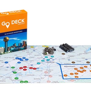 The GO Deck Knoxville-bundel: 52 kaarten outdoor avonturendeck + kaart met spelden - Travel Adventure - Knoxville Gifts