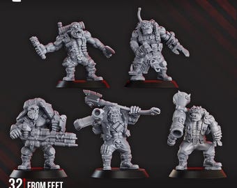 Blak Orks Mob | DakkaDakka - compatible | Savage Sci-Fi Horde | Grimdark Warriors Squad | Dakkadakka Collection