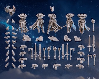 Stormpride Sisters Valkyrie Squad – 28mm Wargame Miniature | Sci-Fi Battle Sisters | Tabletop Army | DakkaDakka Compatible | Resin Figure