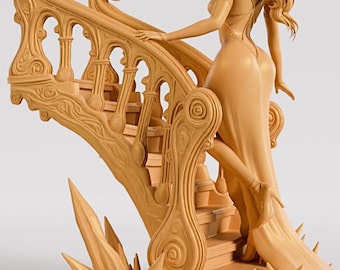 Princess & Fairy Tale Character Figurines | High-Resolution 3D Printed ABS Like Resin | Unpainted or Custom Painted Part 3