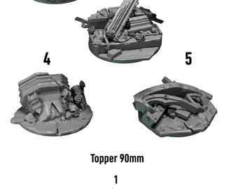 Crimson Lord Conversion Kit –Sci-Fi Base Toppers | 3D Printed ABS-Like 12K High-Definition Resin Miniatures for Tabletop Wargames