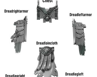 Crimson Lord Conversion Kit – Compatible with Redemptor-Type Dreadnought | Red angel-Style Upgrade Set | Greytide Studio Licensed Kit