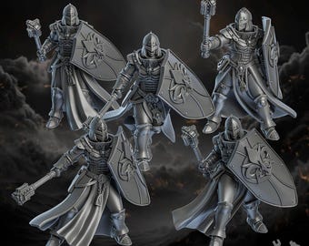 Order of Repentance Infantry Squad – Grimdark Sci-Fi 28mm Sci-Fi Battle Sisters | 32mm Tabletop Miniatures (12K Resin)