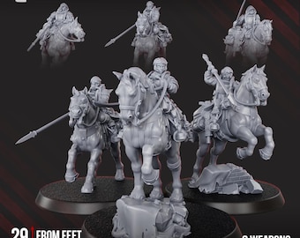 Alcat Rats Assault Riders Squad (x5) - 12K Resin Miniature, Sci-Fi Grimdark Bikers Proxy, ABS-Like Custom Upgrade Mounted Troops