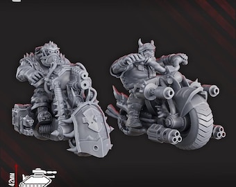 Hot Wheelz Posse x2 | DakkaDakka - compatible | Savage Sci-Fi Horde | Grimdark Warriors Squad | Dakkadakka Collection