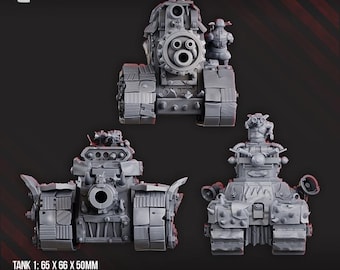 Gobbo Wagons x3 | DakkaDakka - compatible | Savage Sci-Fi Horde | Grimdark Warriors Squad | Dakkadakka Collection