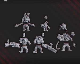 Blak Orks Mob Part 2 | DakkaDakka - compatible | Savage Sci-Fi Horde | Grimdark Warriors Squad | Dakkadakka Collection