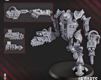 Bonebreak Machine – Sci-Fi Heavy Assault Walker with Buzz-Blade & Flail Options Sci-Fi Battle Sisters | 32mm Tabletop Miniatures (12K Resin)