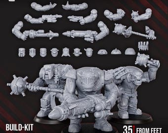 Boombo Boys Squad by DakkaDakka - Space Orks Rocket & Exploding Miniature Set, Sci-Fi Grimdark Proxy Tabletop Wargaming