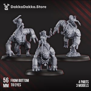 Mar-Duk Tribe Riders – Furybeasts | Resin Dark Fantasy Cavalry Miniatures | 28–32mm Wargame Unit