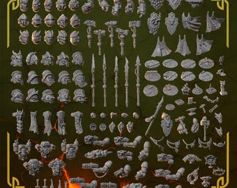 Kit de mejora de Guardián del Yunque: Primaris MKX Salamanders Bits de Greytide Studio (con licencia, resina tipo ABS)