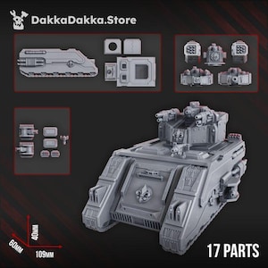 War Sisters APC Tank | 12K High-Definition Resin Model Kit | Heavy Armored Personnel Carrier for Futuristic Tabletop Wargames