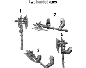 Crimson Lord Conversion Kit -Two-Handed Melee Weapons – 3D Printed ABS-Like 12K High-Definition Resin Miniatures for Tabletop Wargames