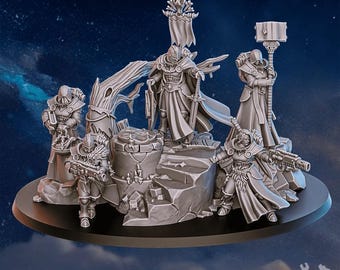 Stormpride Sisters Frost Commune – 28mm Wargame Miniature | Sci-Fi Battle Sisters | Tabletop Army | DakkaDakka Compatible | Resin Figure