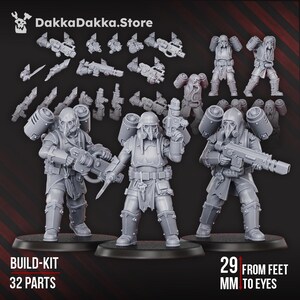 Ravenswatch Cultists Squad - 12K Resin Miniature, Grimdark Heretics Proxy, ABS-Like Sci-Fi Gothic Zealots & Cultists Kit