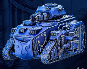 Futuristic APC Tank – Legio Prima Victrix –Troop Transport or Battle Tank with Weapon Options – 3D Printed ABS-like Miniature