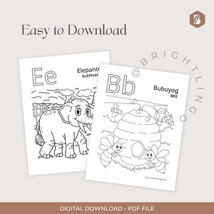 Filipino Alphabet Coloring Pages (28 Pages) Filipino Coloring Pages