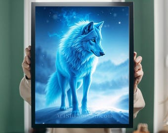 Mystic Wolf - Supporto per incenso a riflusso in stile Wicca, in pietra