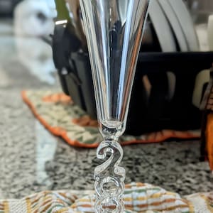 Crytal d&#39;Arques Millennium 10.25” Crystal Champagne Flutes Glasses EUC Never Used