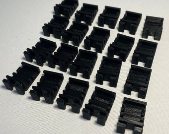 Scalextric Track Clips - 100 pack - Clips to match and attach Scalextric Side Barriers, Guard Rails, and Track Pieces for Slot Cars