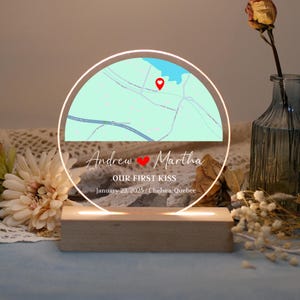 Benutzerdefinierte Karte Nachtlicht, Valentinstag, Jubiläumsgeschenk, Verlobungsgeschenk für Paare, Karte LED-Nachtlampe, Geburtstagsgeschenk, personalisierte Lage Licht