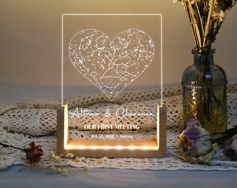 Custom Star Map Night Light: Personalized Celestial Gift