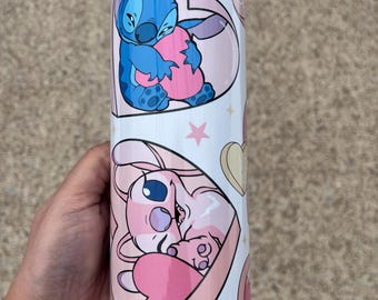 Vaso Stitch and Angel Love, vaso de 20 oz