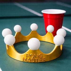 Wearable Beer Pong Crown | Customizable Beer Pong Champion Award | Fun Trophy for Beer Pong MVP's