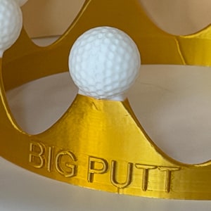 Couronne de golf personnalisable – Trophée portable | Cadeau de golf amusant | Prix du tournoi | Prix du champion de golf