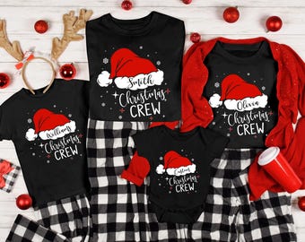 Camisas navideñas familiares a juego, camisa navideña familiar, camisetas navideñas a juego, camiseta navideña personalizada, camisa familiar navideña con nombre personalizado