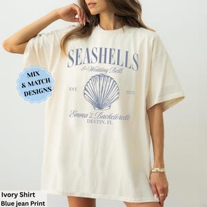 Seashells and Wedding Bells Comfort Colors Shirts, Bachelorette Shirts, Beach Bachelorette Shirts, Coastal bachelorette Bach Club Tee gifts