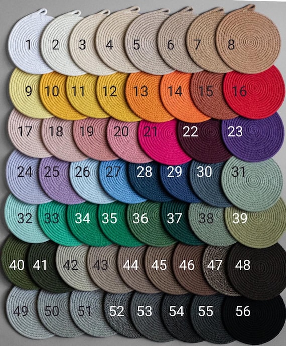 Custom Cotton Rope Coasters Placemats – 90 Colors