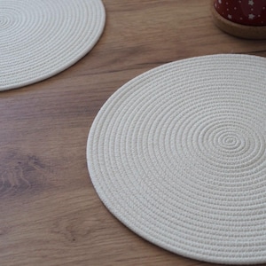 Custom Cotton Rope Coasters Placemats – 90 Colors image 8