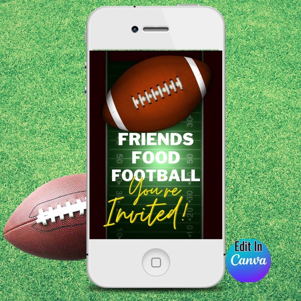 Super Bowl party invite EDITABLE | SUPER BOWL invitation | digital instant download | Evite for sending via email and text