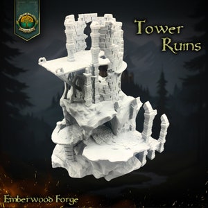 Tower Ruins | DnD | Dungeons & Dragons | Pathfinder | Tabletop Miniature | RPG | Wargaming | Terrain | Fantasy | DM Gift | Dungeon Master