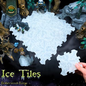 Peças de Gelo | Multipack | Peças de Masmorra | DnD | Dungeons & Dragons | Miniatura de Mesa | RPG | Terreno | Forja de Emberwood | 28 mm | Fantasia