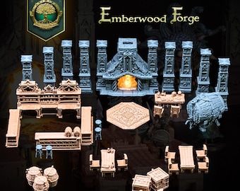 Wirtshaus Möbel Set | DND Miniatur Gelände für Tabletop RPG | 28 mm 32 mm Fantasy Bar Requisiten | Dungeons and Dragons Scatter War-Spiele