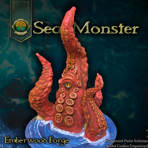 Kraken Sea Tentacle Monster Miniature | Mini | Terrain | DND | Dungeons and  Dragons | Pathfinder | Ocean Creature 28mm Eldritch Lovecraftian - Etsy