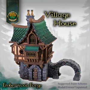 Emberwood Village House | DnD | Dungeons & Dragons | Tabletop Miniature | RPG | Wargaming | Terrain | Fantasy