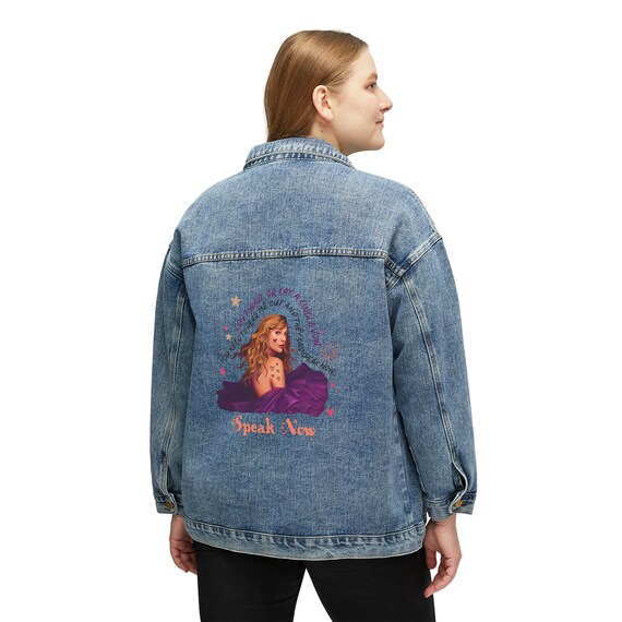 Speak Now Denim Jacket Jean Jacket for Women Pop Icon Jacket Denim Jacket Gift for Friend Oversized Denim Jackets Gift for Her Tour Etsy