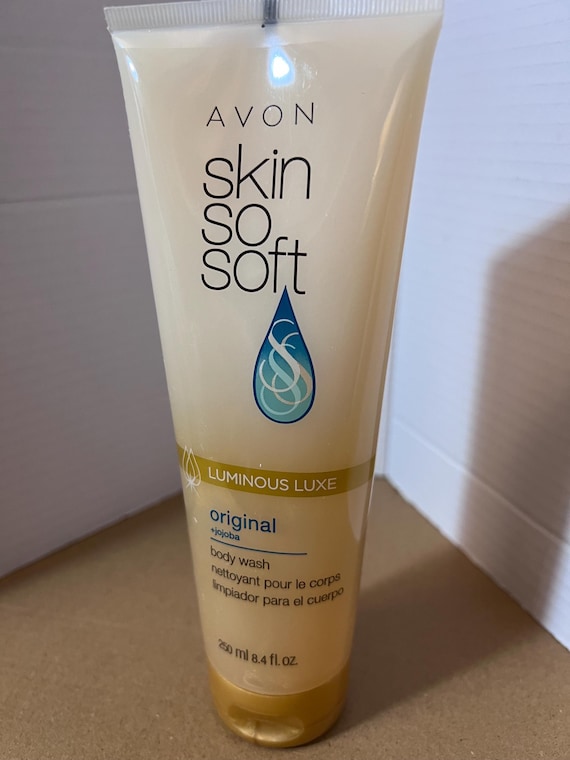 Avon Skin so Soft Luminous Luxe Original + Jojoba Body Wash 8.4 Fl Oz