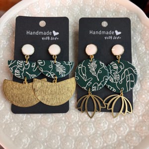Floral Polymer Clay Earrings