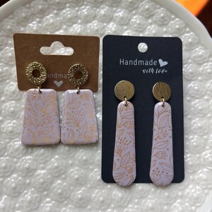 Floral Polymer Clay Earrings