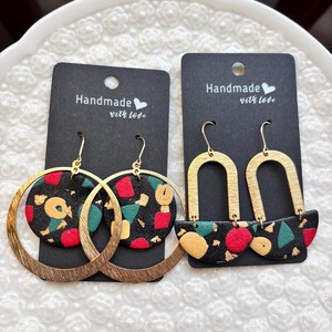 Black History Month Polymer Clay Earrings