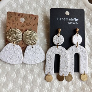 Floral Polymer Clay Earrings