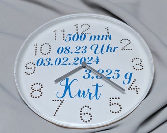 Personalized wall clock for girls and boys - baby gifts for birth